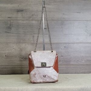 Womens Velez Brown Convertible Backpack Shoulder Bag Tote Purse